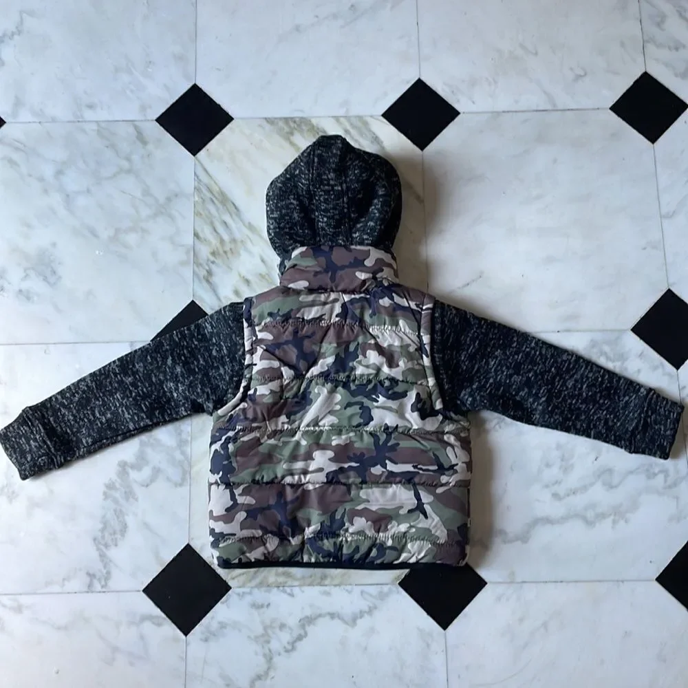 Joe’s Jeans Toddler Camo Hooded Puffer Vest Jacket NWT